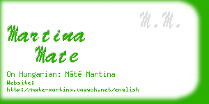martina mate business card