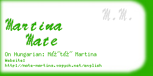 martina mate business card